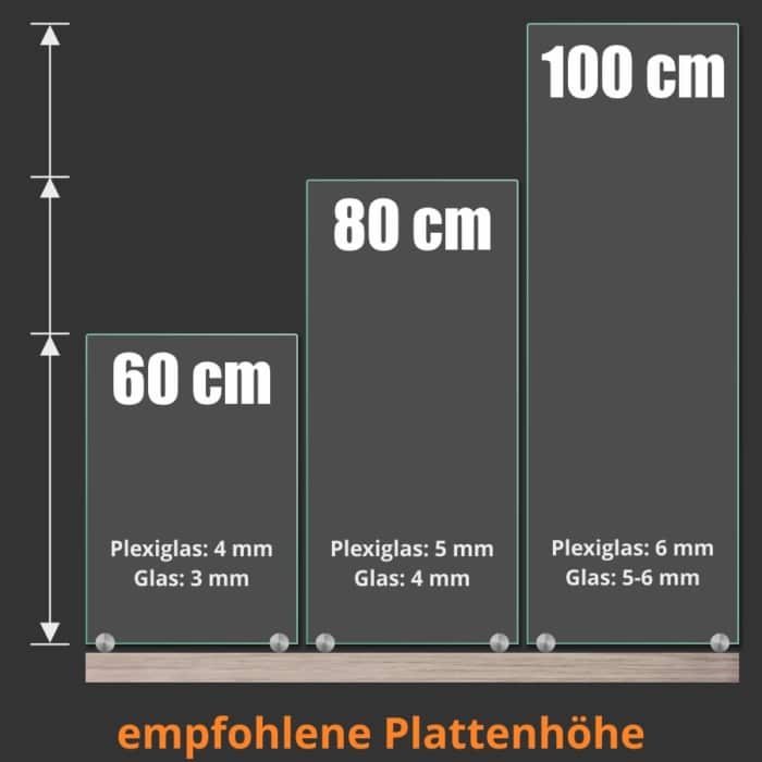 Tischaufsteller 15cm</br>für Acrylglas 5-10mm – Bild 2