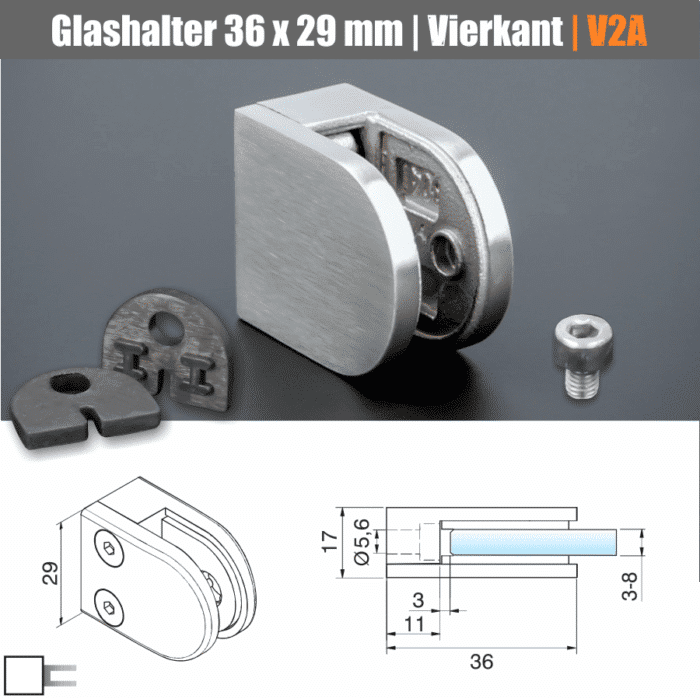 Tischaufsteller 20cm</br>für Acrylglas 4-8mm – Bild 3