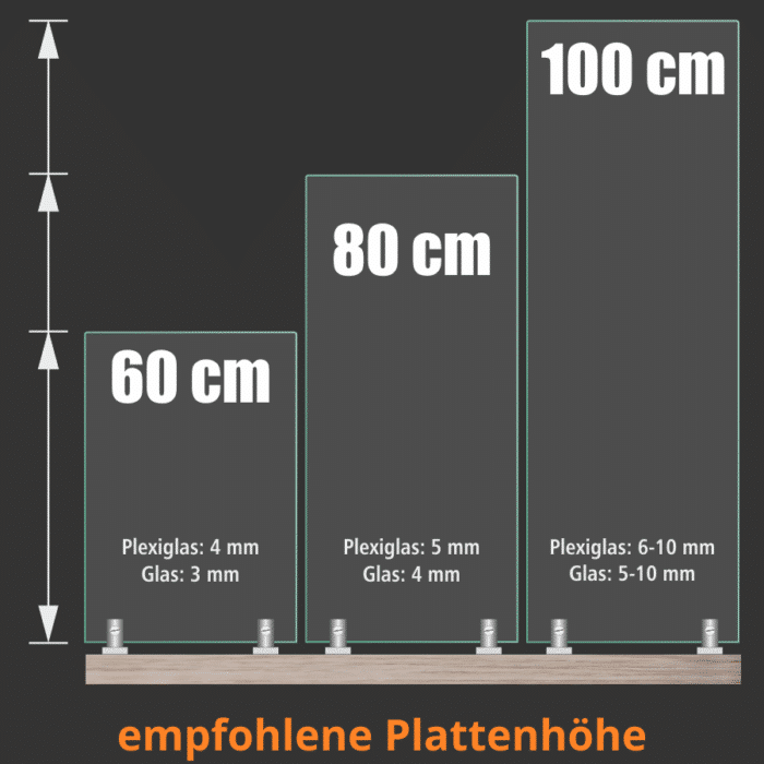 Tischaufsteller 20cm</br>für Acrylglas 4-10mm – Bild 2
