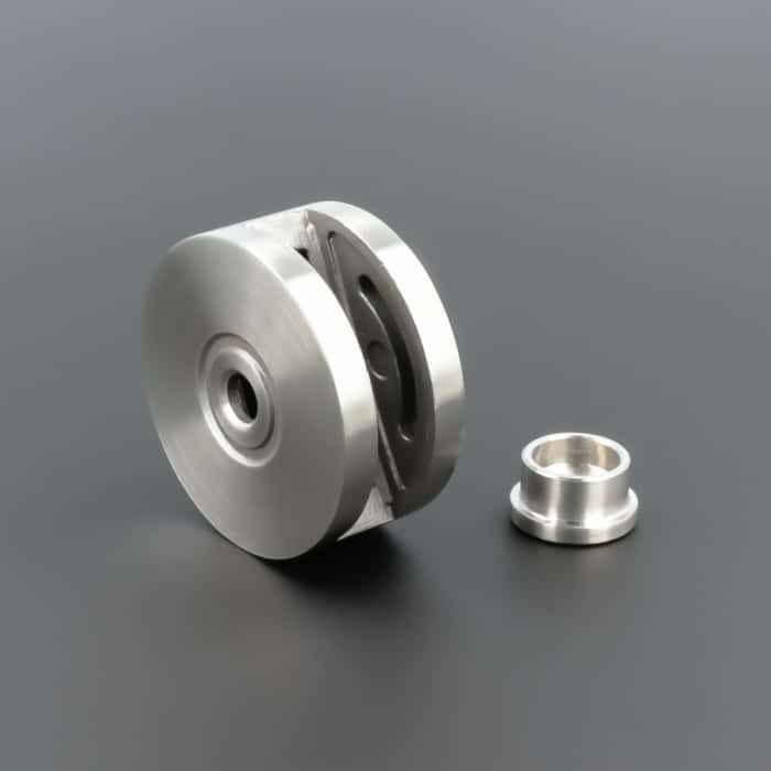 Schilderhalter Edelstahl rund </br>für Platten 8-12mm – Bild 10