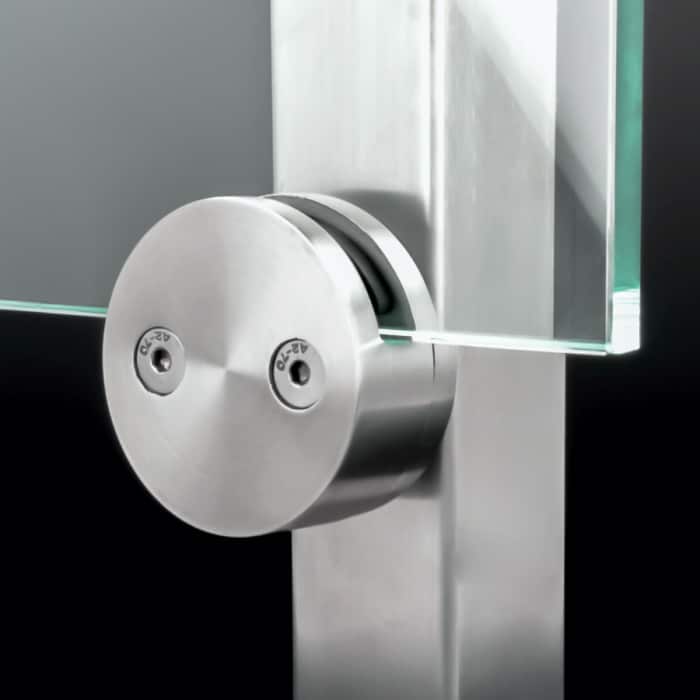 Schilderhalter Edelstahl rund </br>für Platten 8-12mm – Bild 5