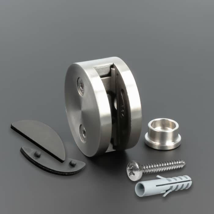 Schilderhalter Edelstahl rund </br>für Platten 8-12mm Wand – Bild 6