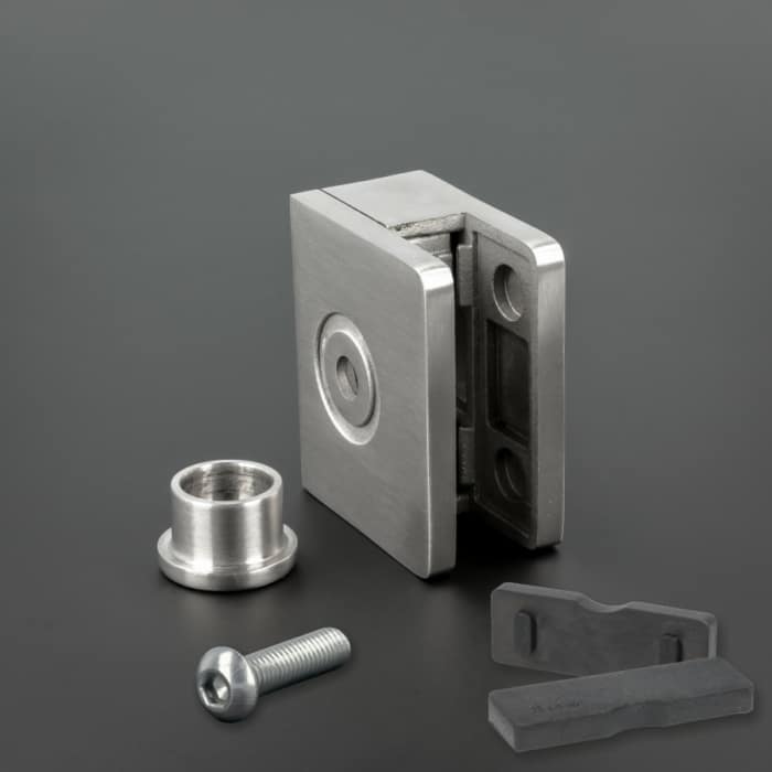 Schilderhalter Edelstahl eckig</br>für Platten 6-12mm – Bild 11