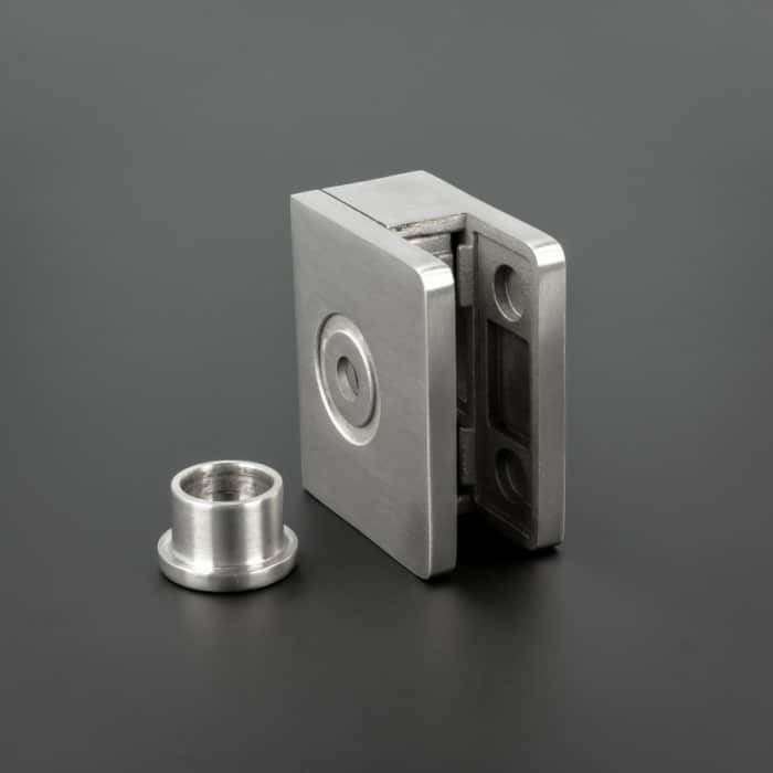 Schilderhalter Edelstahl eckig</br>für Platten 6-12mm Wand – Bild 8
