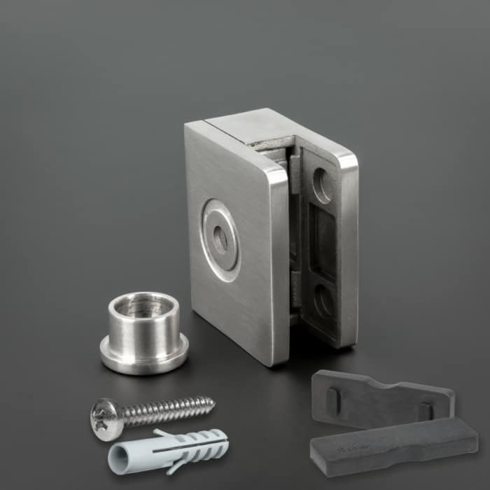 Schilderhalter Edelstahl eckig</br>für Platten 6-12mm Wand – Bild 9
