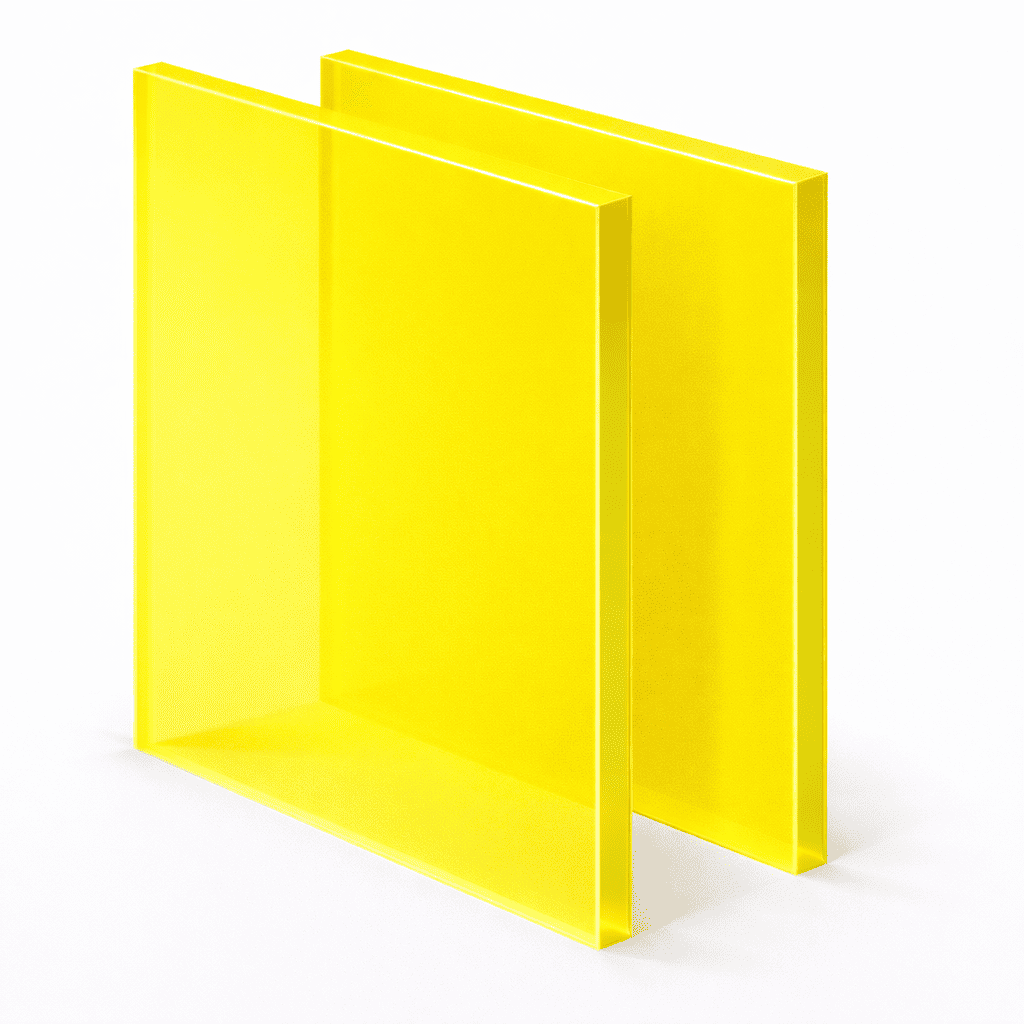 Acrylglas Helios Yellow